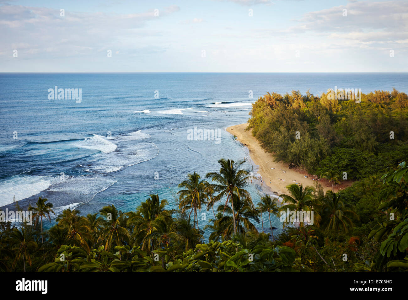 Herumgewandert Strand, Na Pali Coast, Kaua ' i, Hawaii, USA Stockfoto