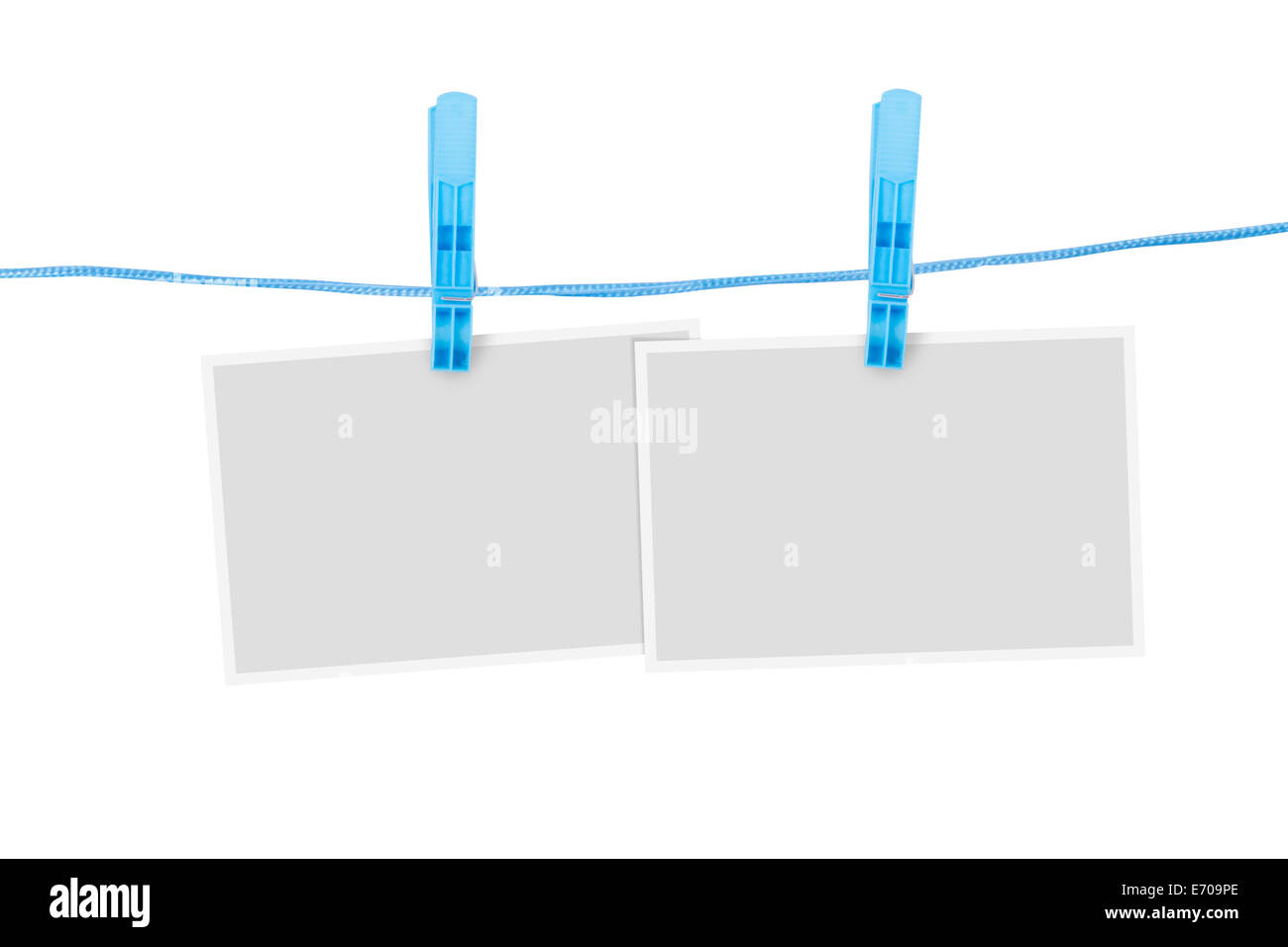 Leeres Papier Rahmen, isoliert auf weißem Hintergrund. Stockfoto