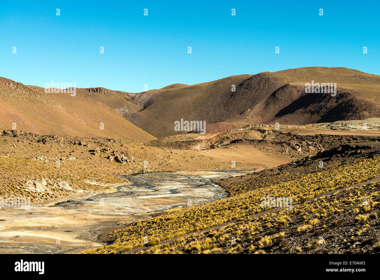 Landschaft in der Nähe von Tatio Geysire geothermischen Feldern San Pedro de Atacama-Chile-Südamerika Stockfoto