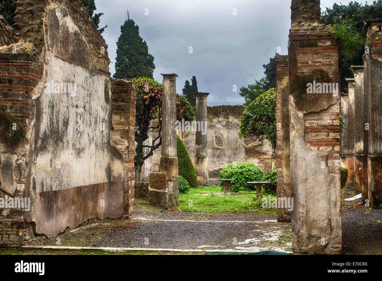 Ruinen von Pompeji-Italien Stockfoto