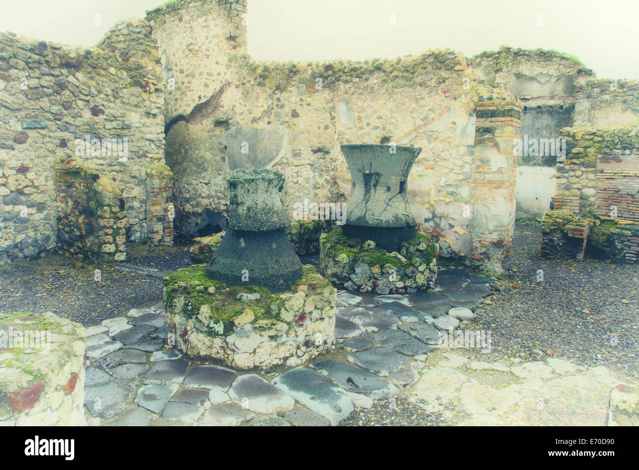 Ruinen von Pompeji-Italien Stockfoto