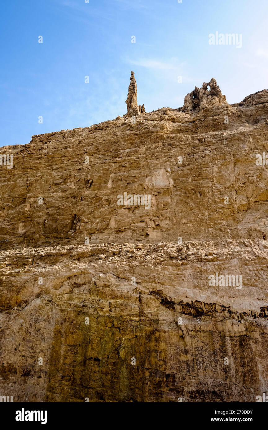 Das Tote Meer ist ein Salzsee grenzt an Jordanien im Osten und Israel und der Westbank im Westen