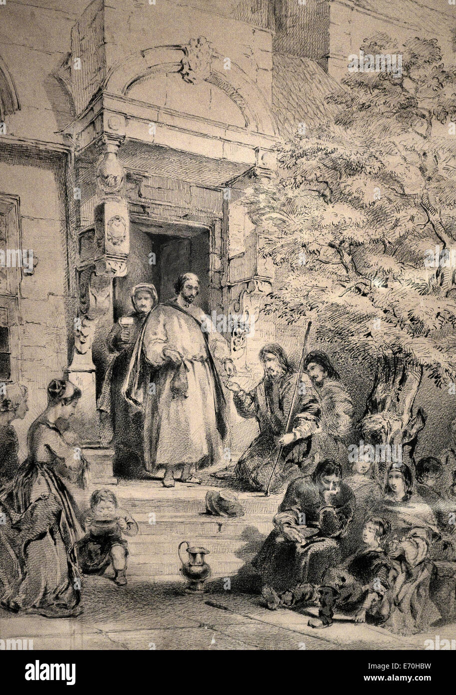 Verzicht auf Almosen - Mann James Whistler 1854 Stockfoto