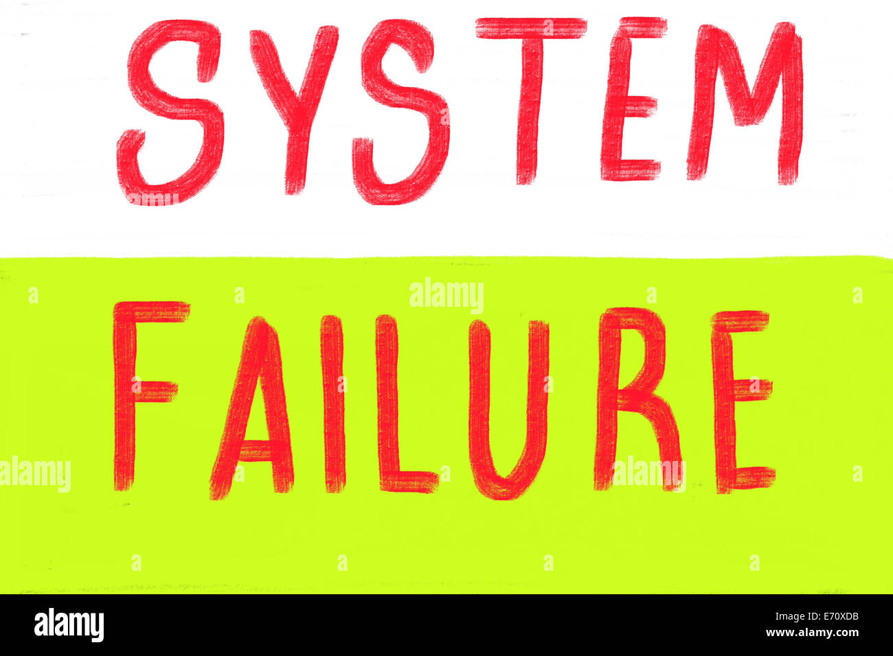 System-Fehler-Konzept Stockfoto