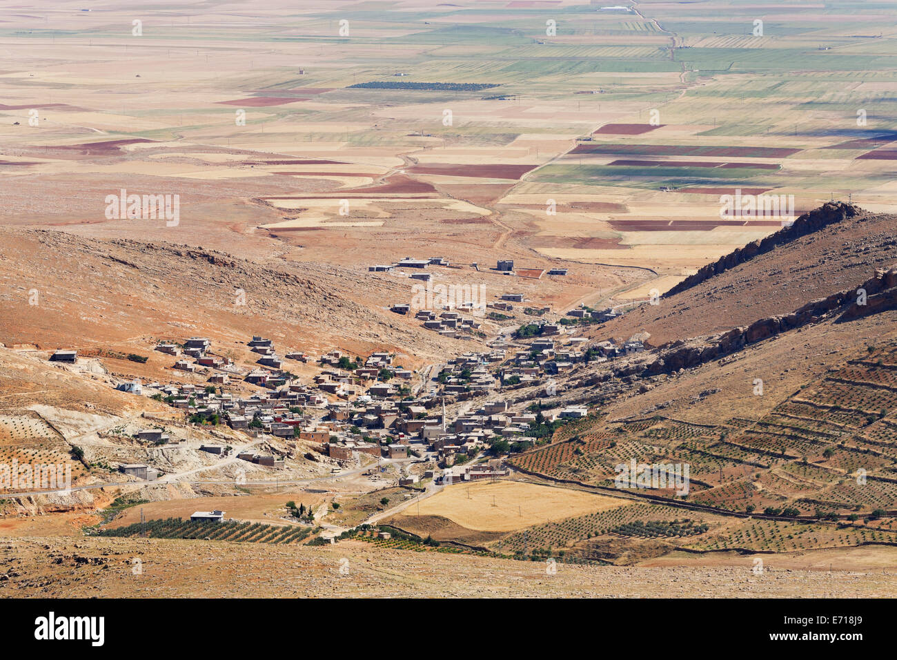 Türkei, Mesopotamian Ebene und Dorf Eryeri in der Nähe von Mardin Stockfoto