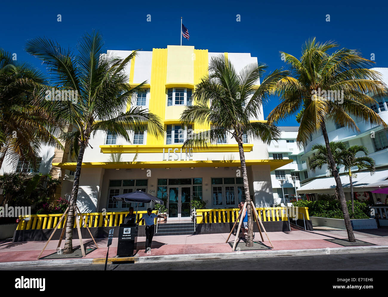 Leslie, Art-deco-Miami Stockfoto