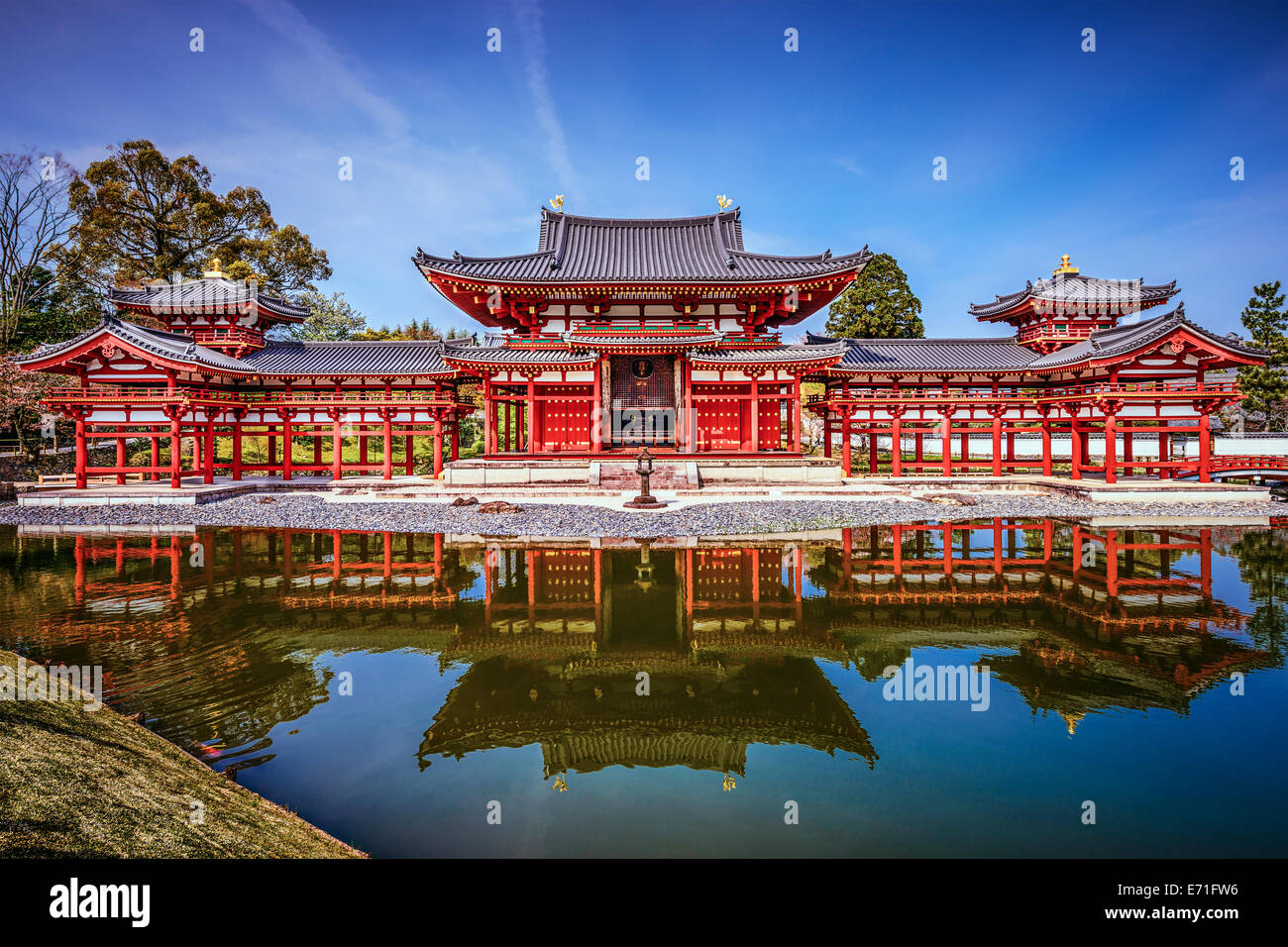 Kyoto, Japan bei Byodo-in Tempel und Garten. Stockfoto