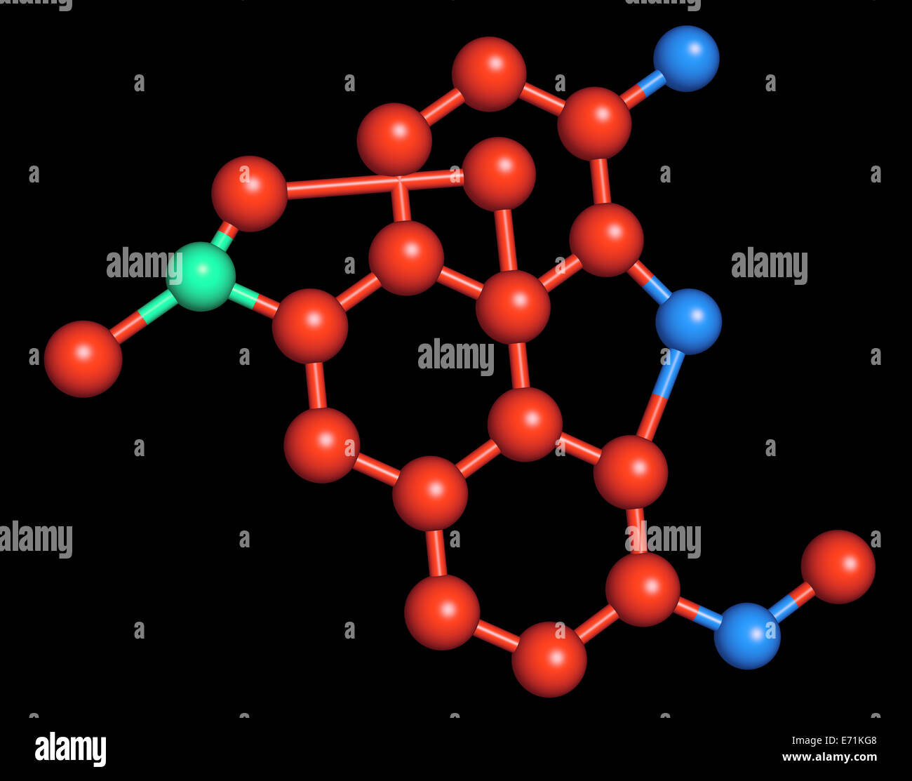 Hydrocodon ist ein halbsynthetisches Opioid Kodein abgeleitet. Hydrocodone wird mündlich als narkotisches Analgetikum und Hustenmittel verwendet. Stockfoto