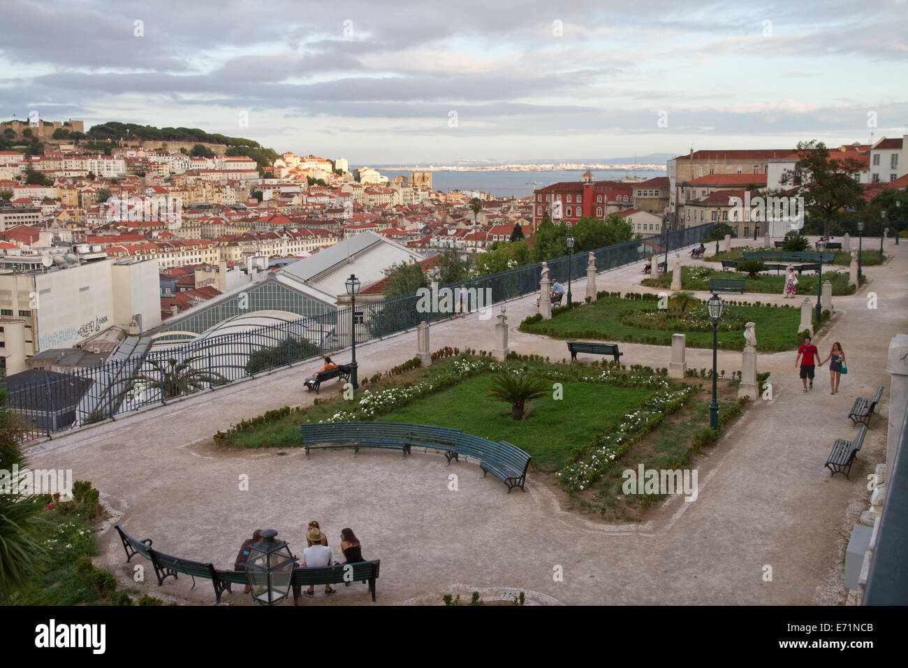 Jardim de São Pedro de Alcantara, Lissabon, Portugal Stockfoto