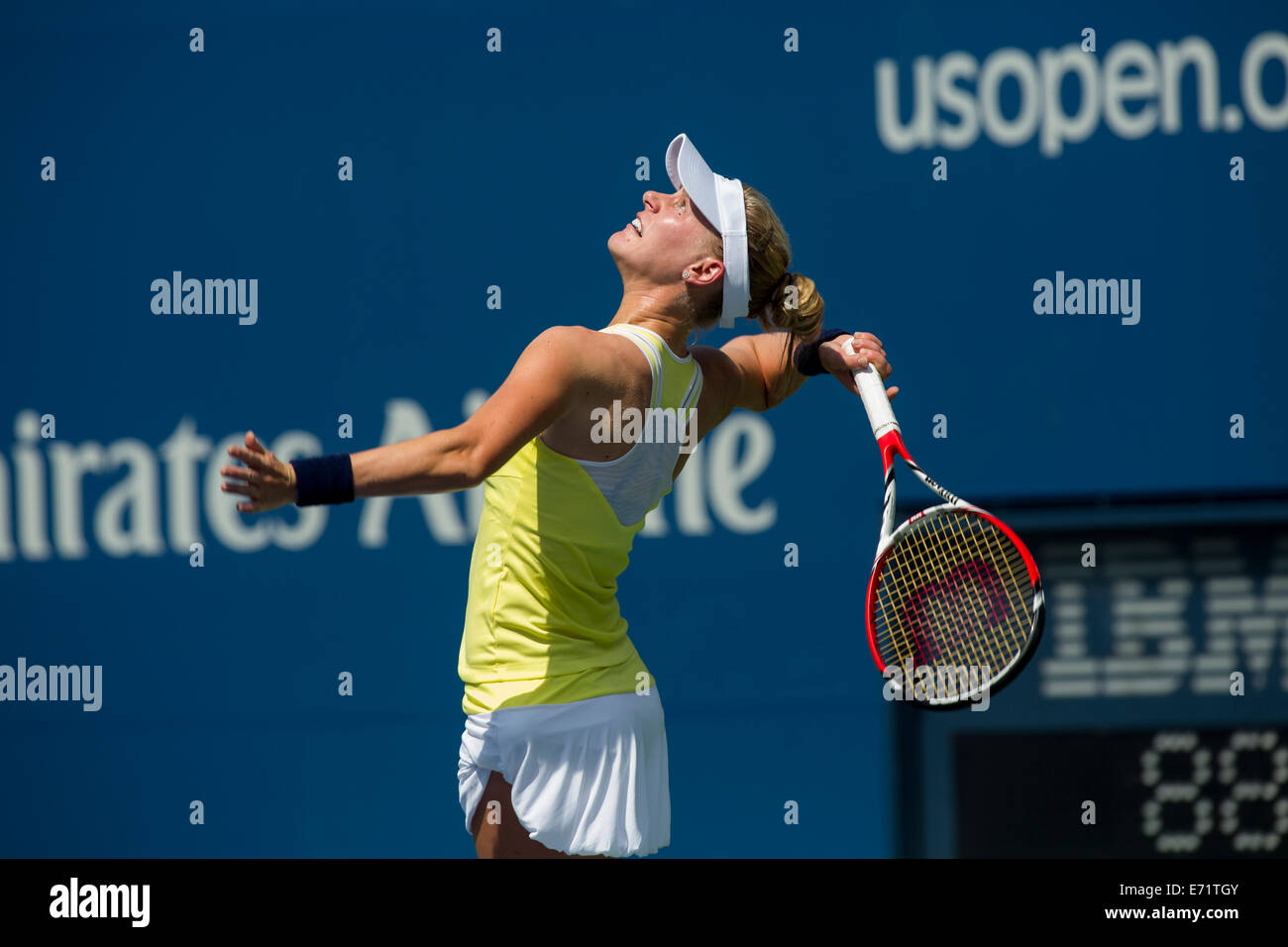 Alison Riske (USA) in ersten Runde Aktion während der 2. Tag der US Open Tennis Championships. © Paul J. Sutton/PCN Stockfoto