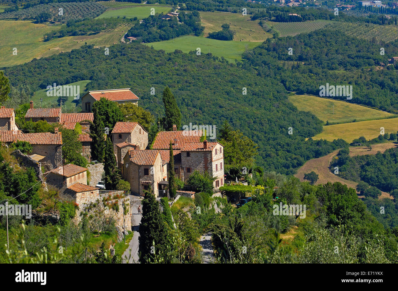 Rocca D´Orcia, Rocca Tentennano, Val d ' Orcia, Orcia-Tals. UNESCO-Weltkulturerbe, Landschaft der Toskana, Provinz Siena, Stockfoto