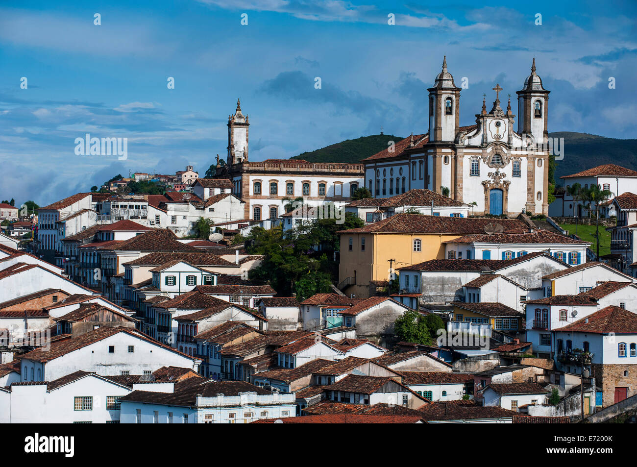 Stadtbild von Ouro Preto, UNESCO-Weltkulturerbe, Minas Gerais, Brasilien Stockfoto