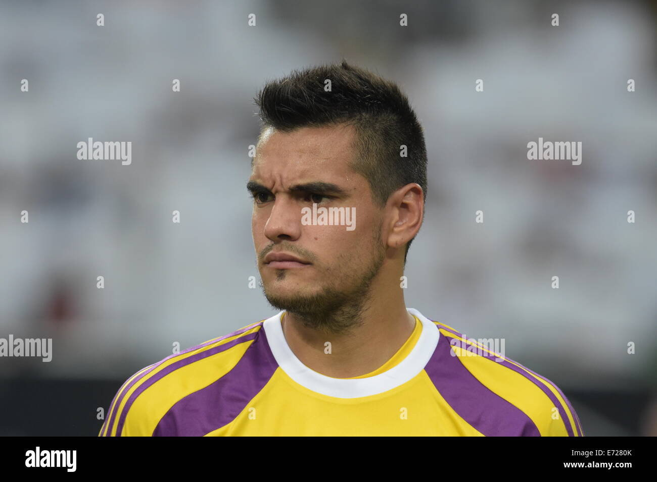 Düsseldorf, Deutschland. 03rd September 2014. Argentiniens Torwart Sergio Romero während des Länderspiels Deutschland gegen Argentinien in der Esprit Arena in Düsseldorf, 3. September 2014 erfasst. Foto: Bernd Thissen/Dpa/Alamy Live News Stockfoto