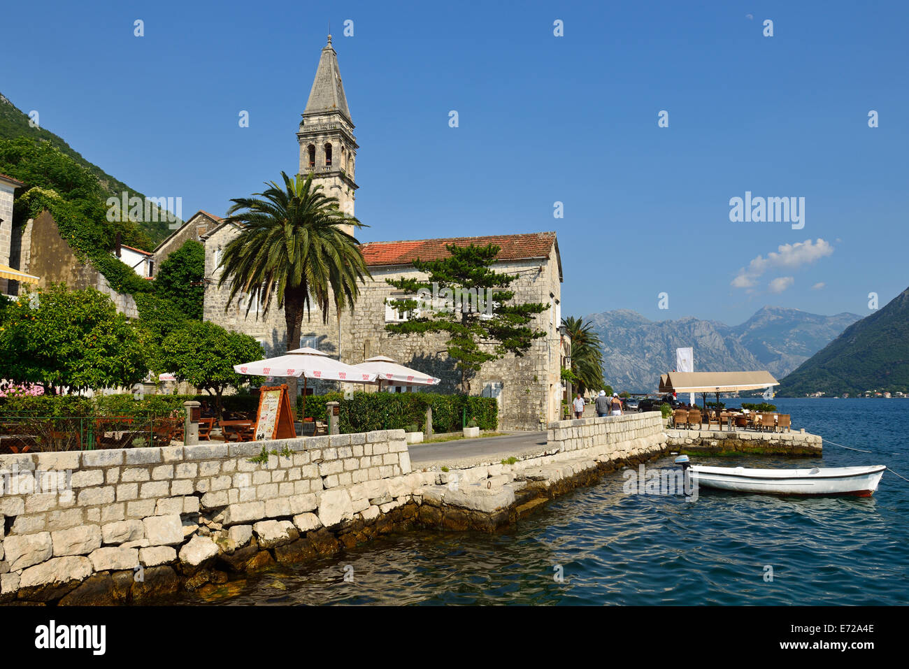 Perast Hafen, Bucht von Kotor, Montenegro, Balkan Stockfoto