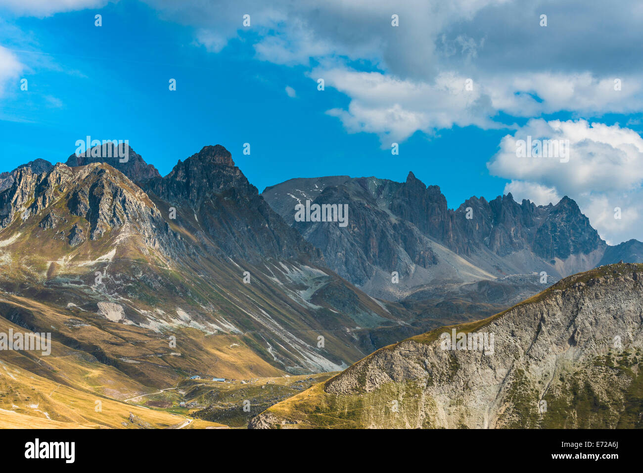 Gebirgspass Col du Galibier, Savoie, Frankreich Stockfoto