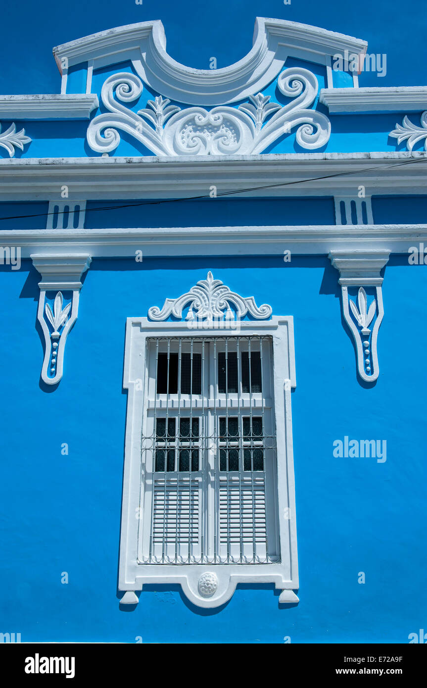 Reich verzierte Fassade, UNESCO-Weltkulturerbe, Olinda, Pernambuco, Brasilien Stockfoto