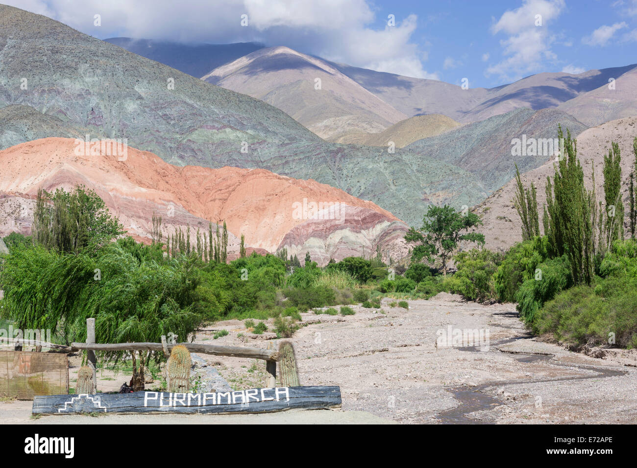 Cerro de Los Siete colores oder Berg der sieben Farben, Provinz Jujuy, Argentinien Stockfoto