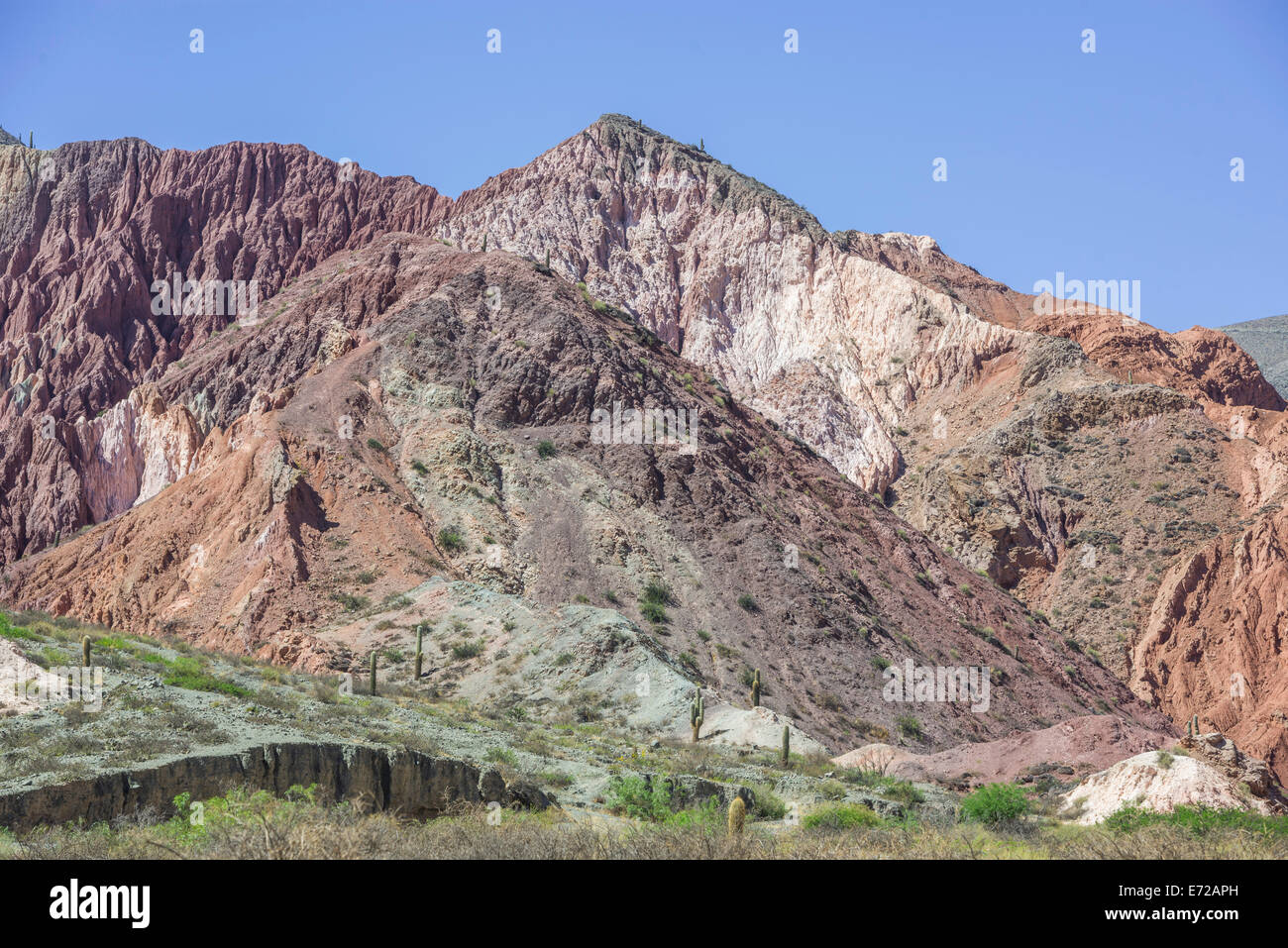 Bunte mineralreichen Berge, purmamarca, Provinz Jujuy, Argentinien Stockfoto