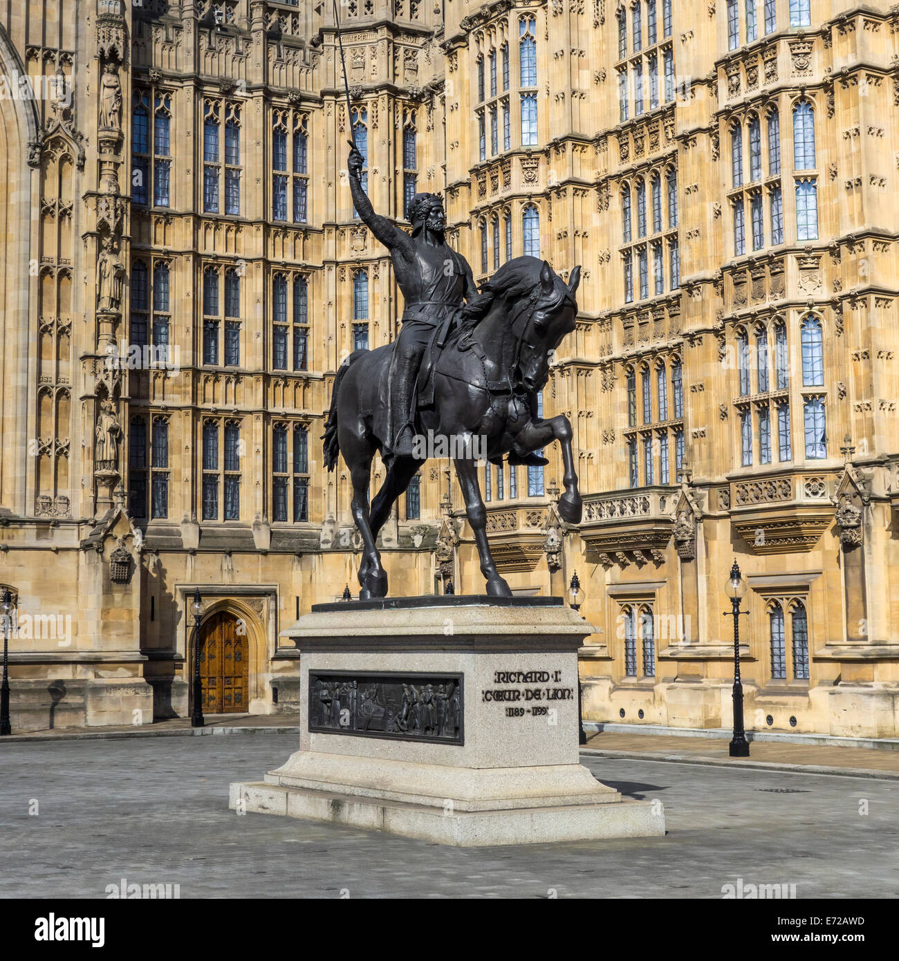 Richard die Löwen Herz Häuser des Parlaments London Stockfoto