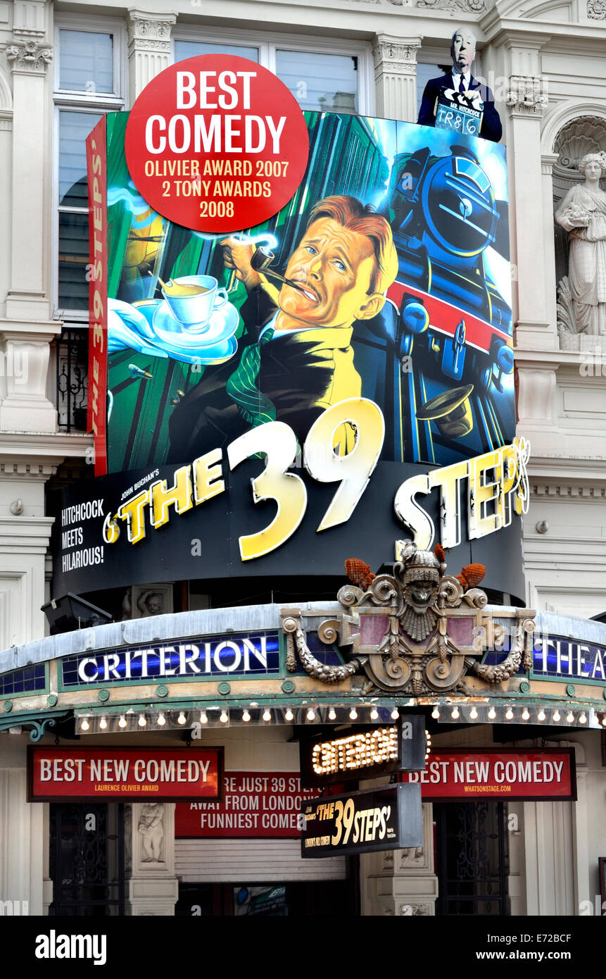 London, England, Vereinigtes Königreich. Die 39 Stufen am Kriterium Theater, Piccadilly Circus (2104) Stockfoto