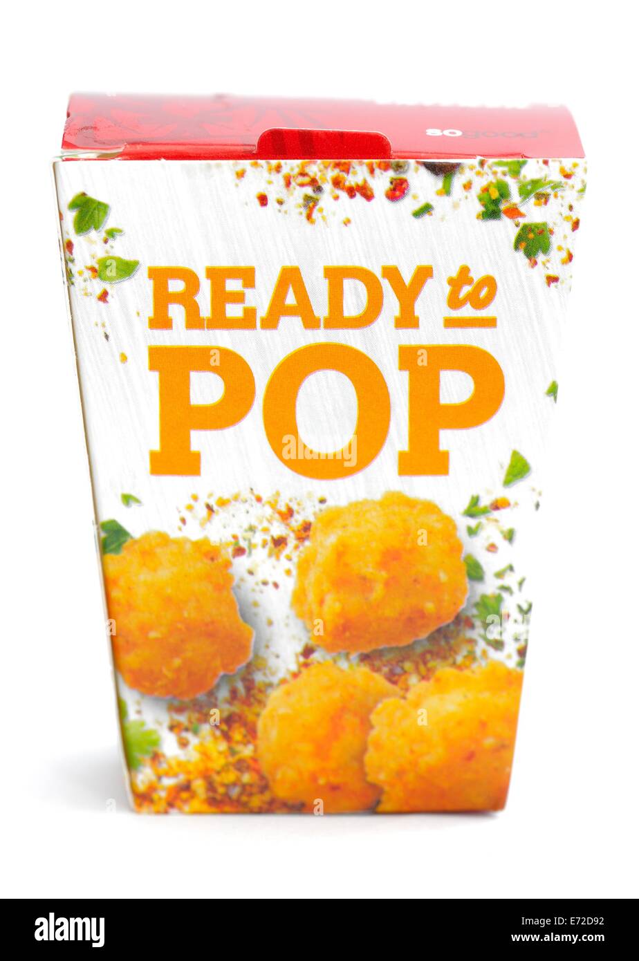 Eine Schachtel mit KFC Hähnchen popcorn Stockfoto
