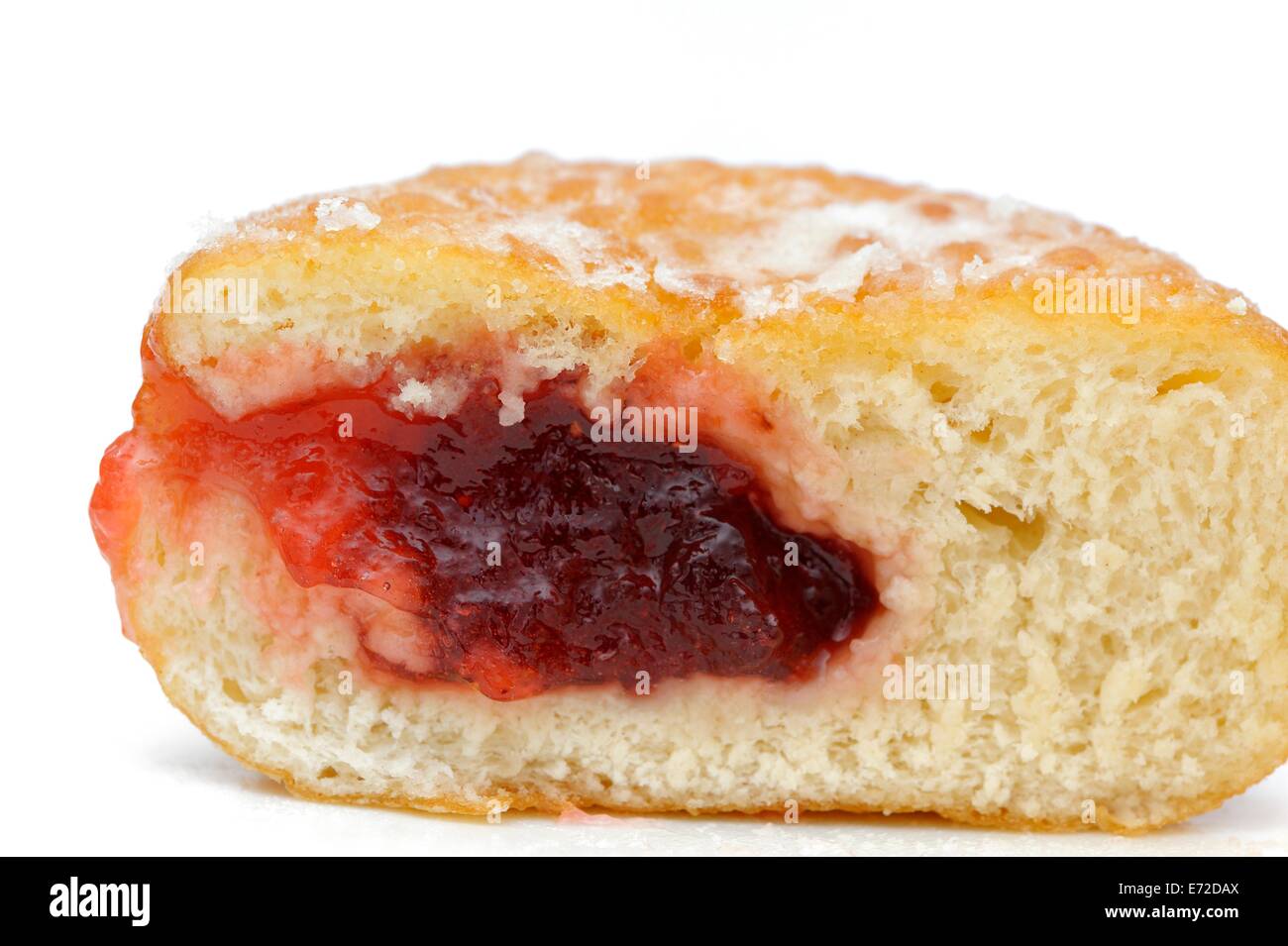 Eine gezuckerte Marmelade Donut Stockfoto