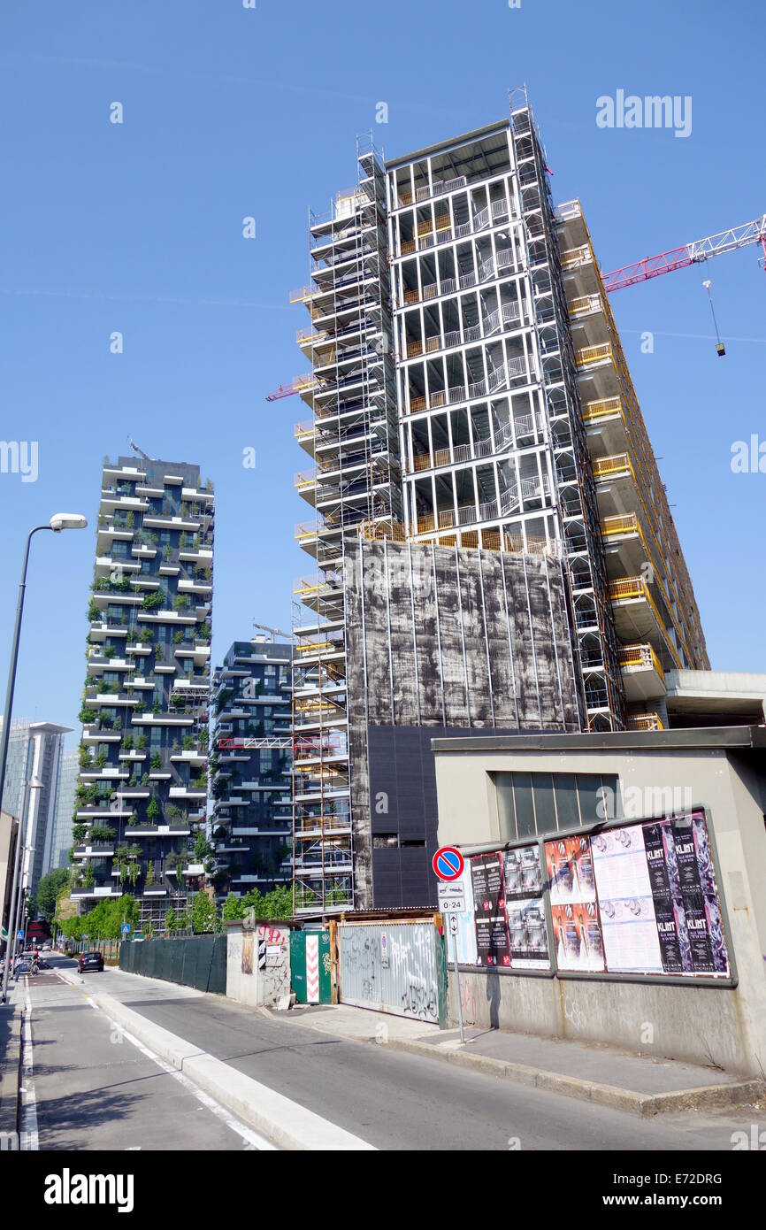 Neue Wohngebäude in Mailand, Italien Stockfoto