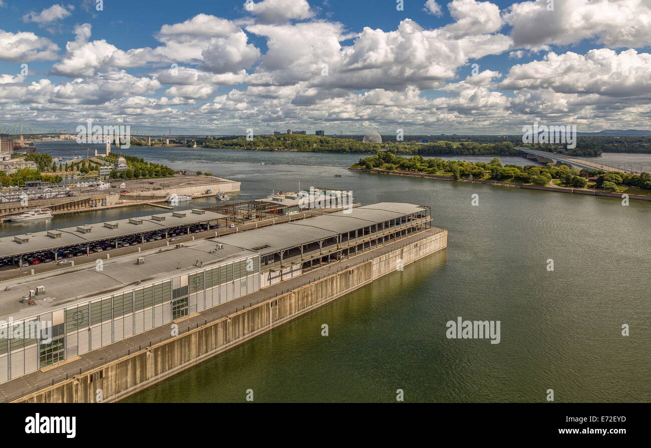 Montreal Skyline Stadtbild Landschaft aus eine Rückansicht Panorama Stockfoto