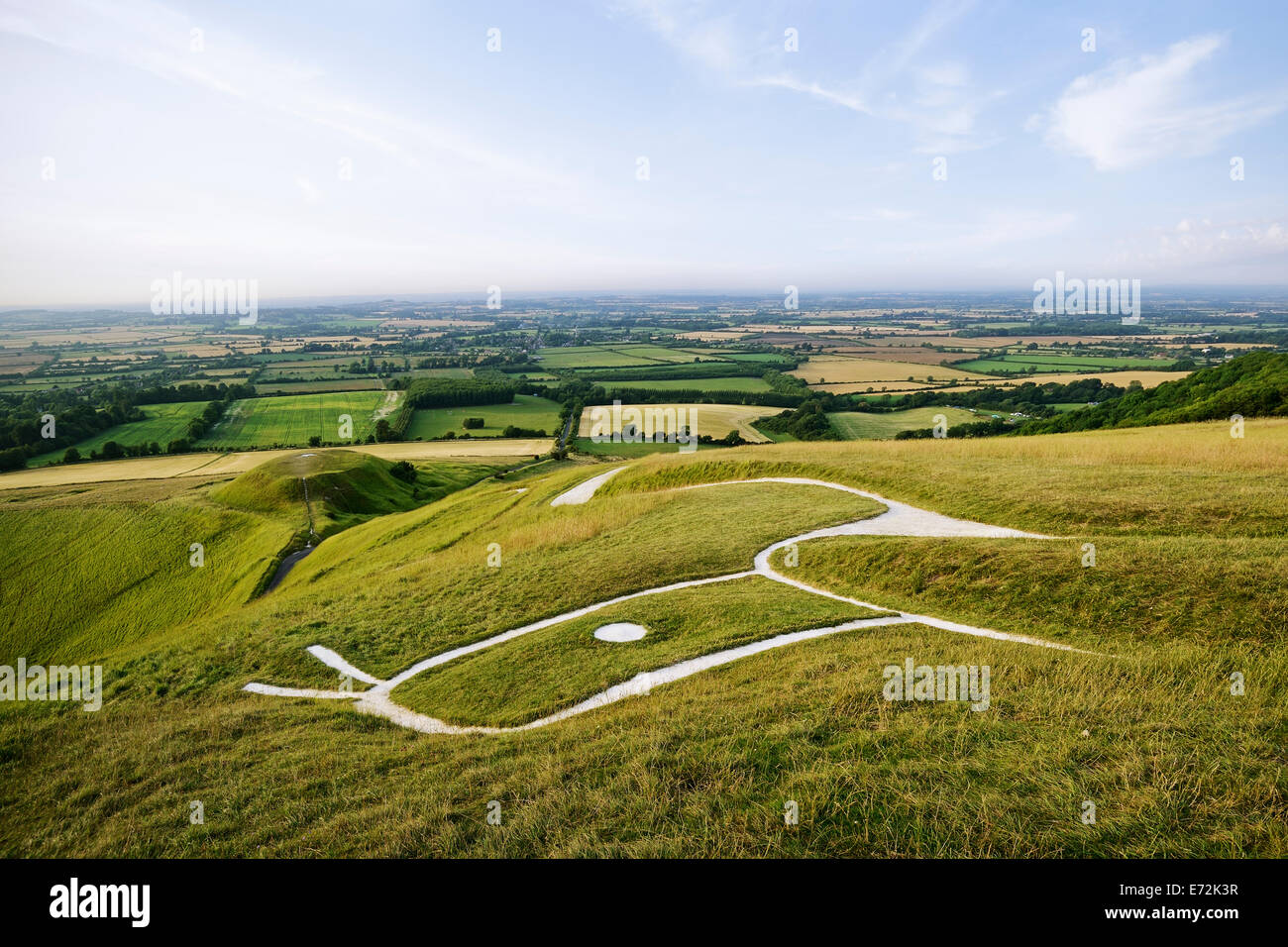 Uffington White Horse, Oxfordshire, England, UK. Stockfoto