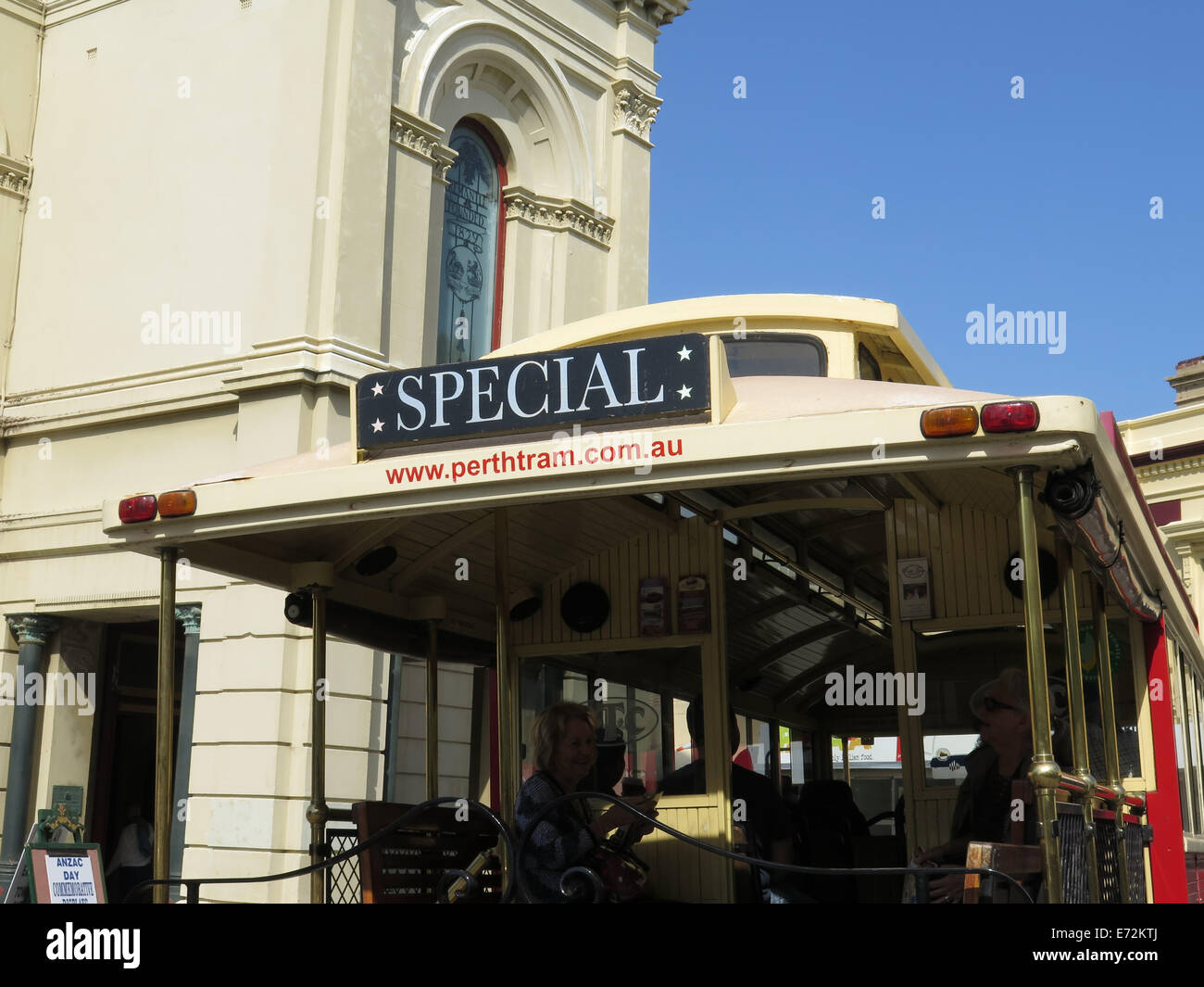 Straßenbahn in Freemantle, Western Australia, Australia Stockfoto