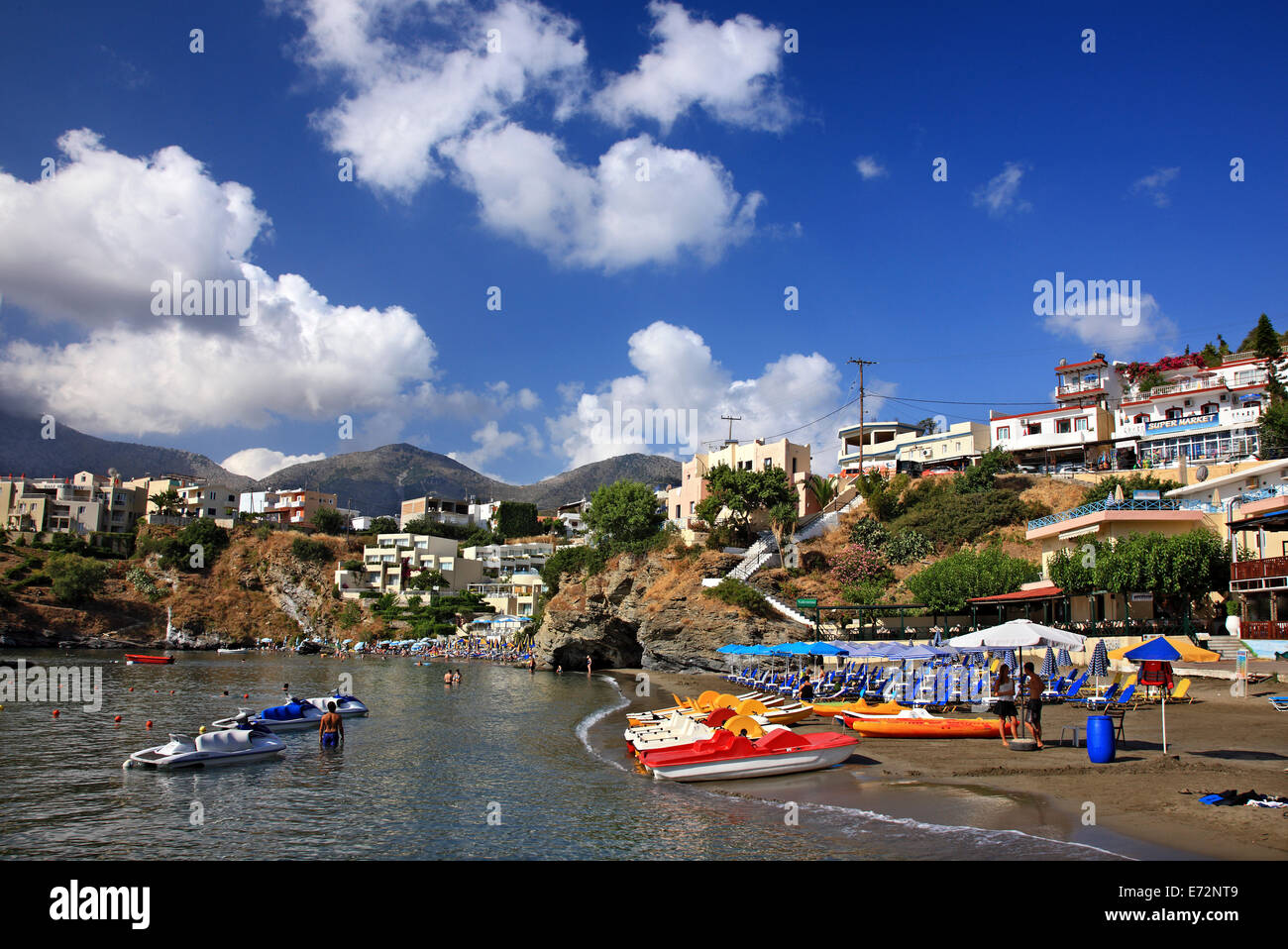 Bali-Dorf, berühmten Sommerfrische bei Rethymno Präfektur, Insel Kreta, Griechenland. Stockfoto