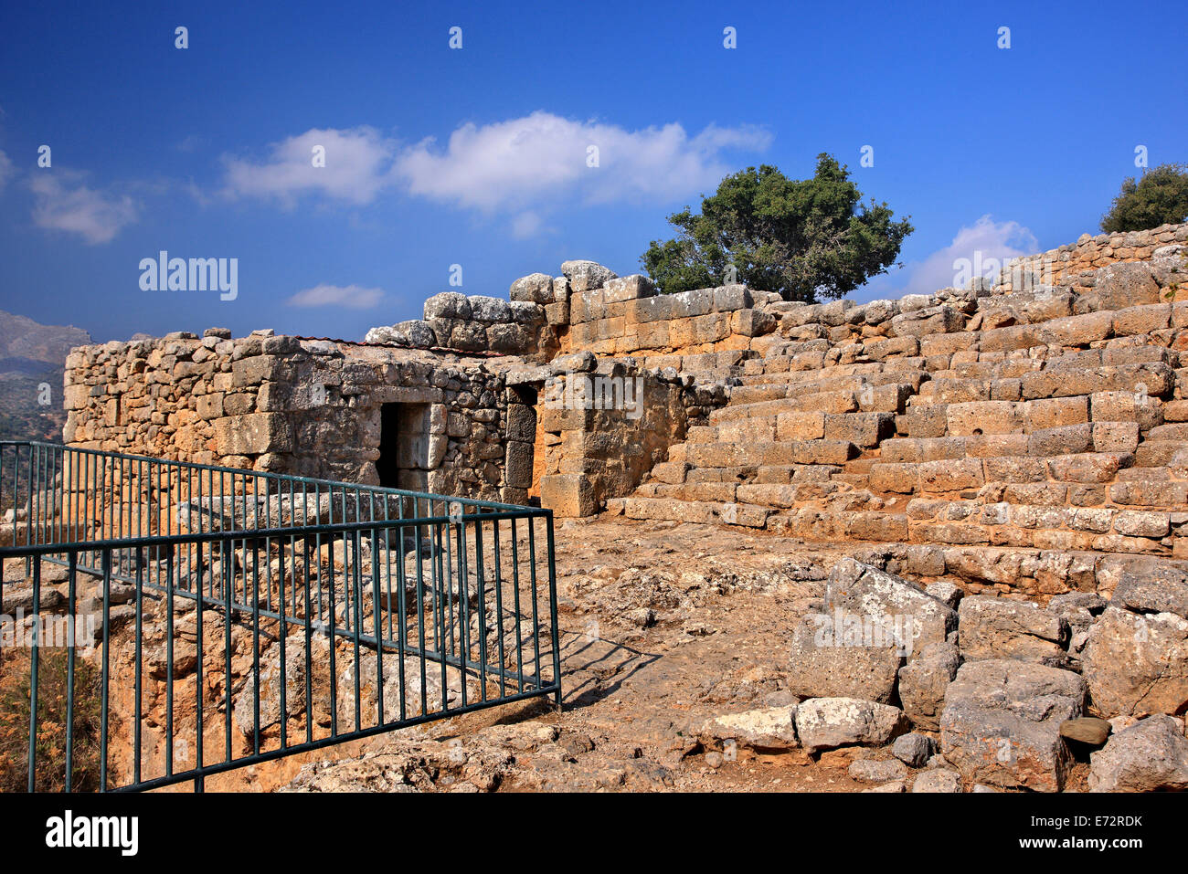 Die archäologische Stätte von Lato, Nähe Dorf Kritsa (Gemeinde von Agios Nikolaos), Lasithi, Kreta, Griechenland. Stockfoto
