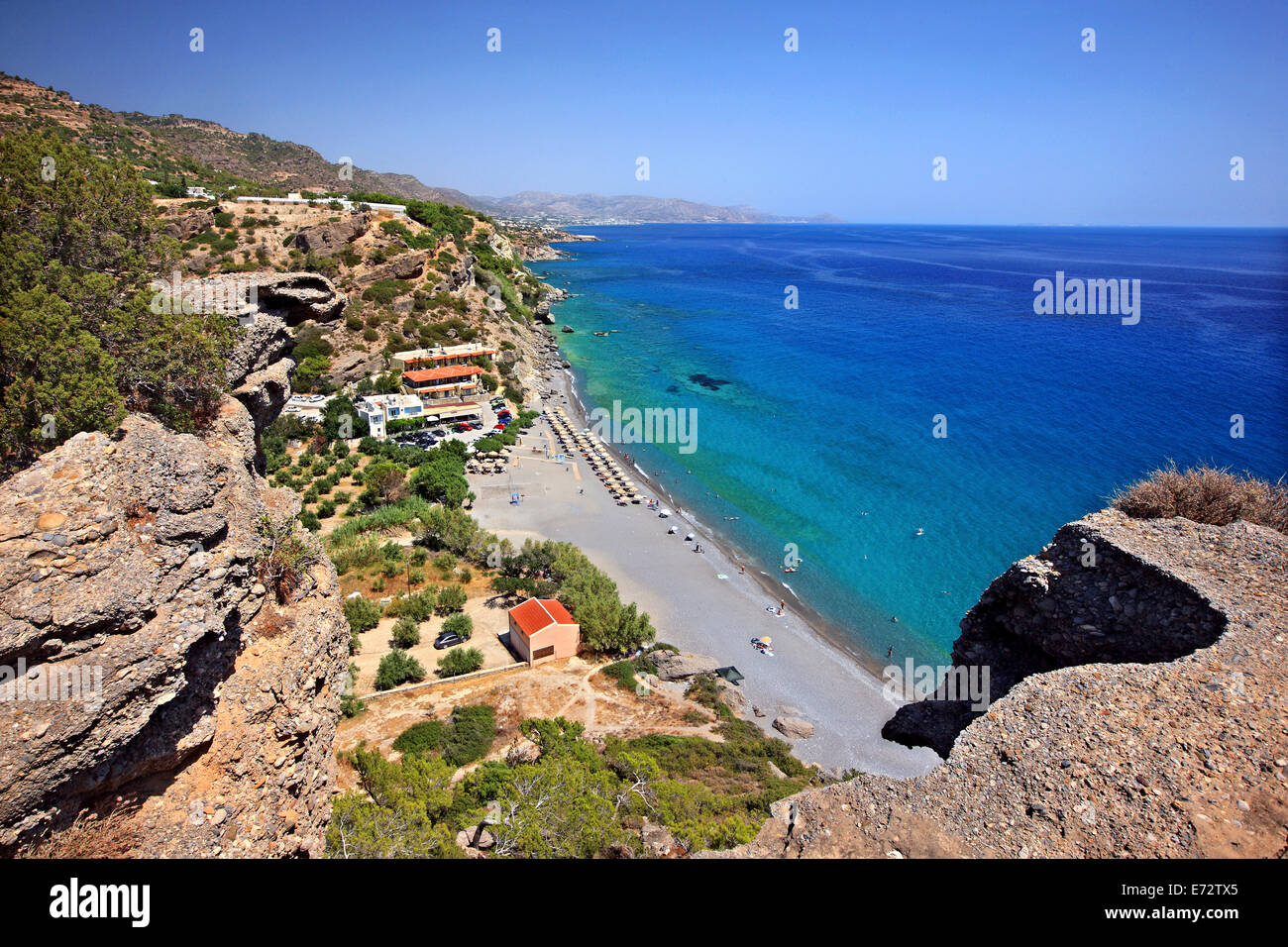 Strand von Agia Fotia, Ierapetra, Lasithi, Crete Stockfotografie Alamy