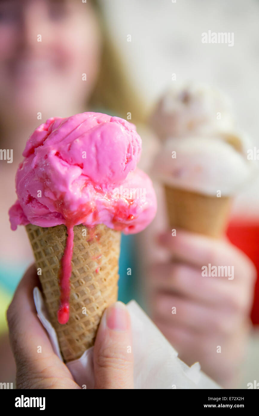 Frau Eis Stockfoto