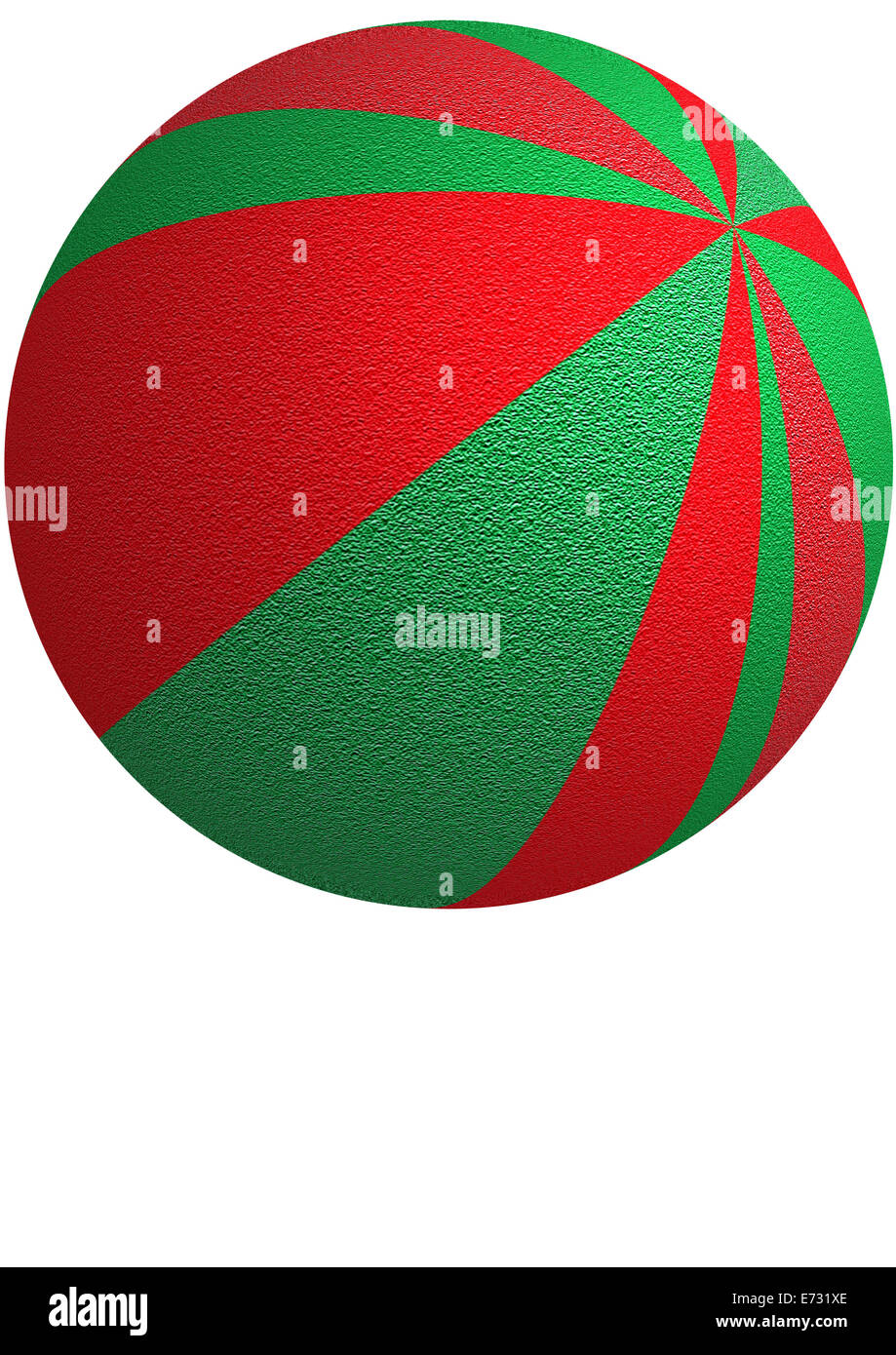 3D Weihnachtskugel isoliert auf weiss Stockfoto