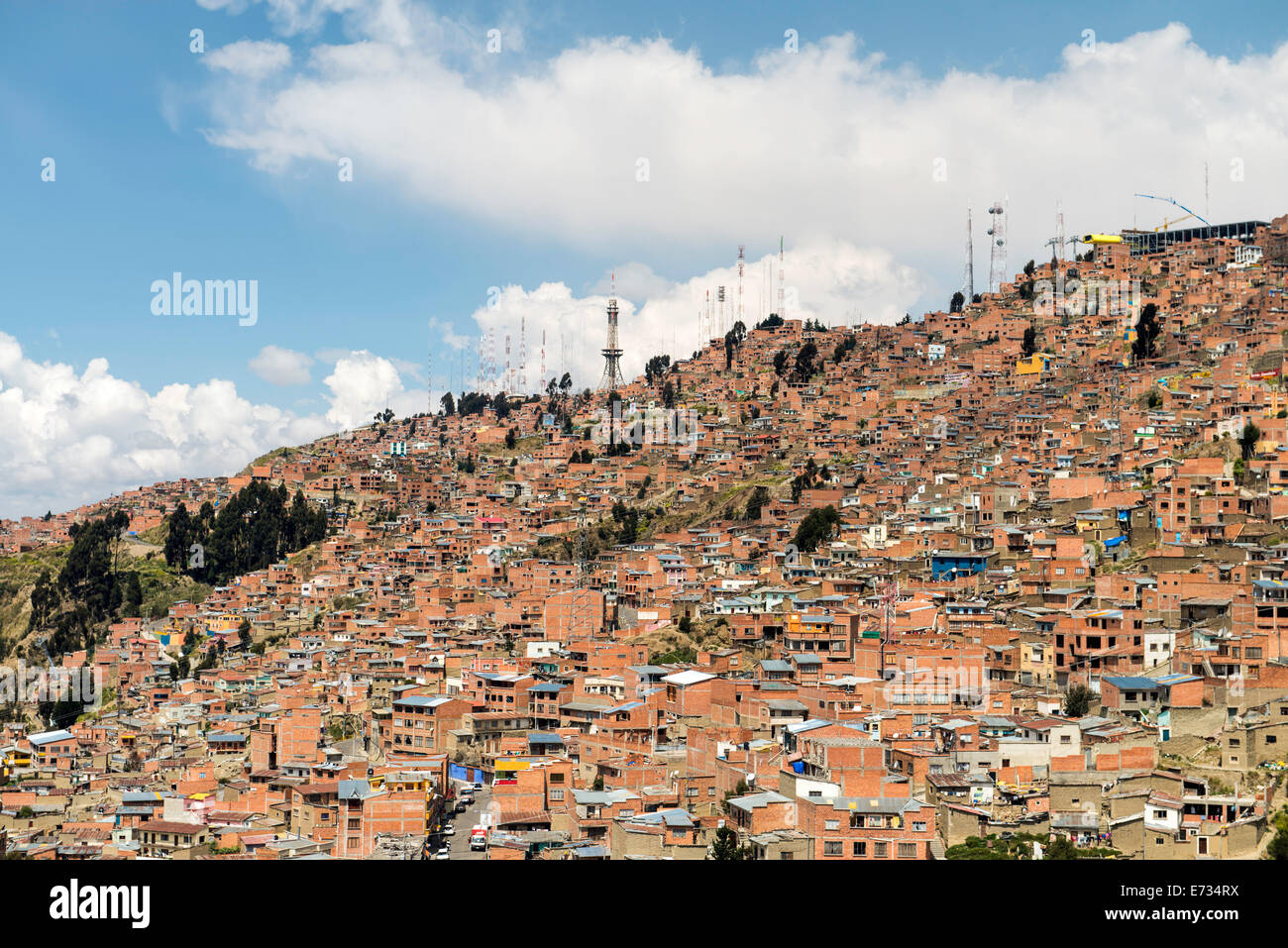 Panoramablick von La Paz Bolivien Südamerika Stockfoto
