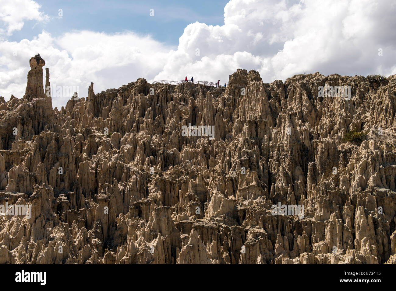 Geologischen Felsformationen in das Tal des Mondes (Valle De La Luna) Pedro Domingo Murillo Provinz, La Paz Department, Boliv Stockfoto