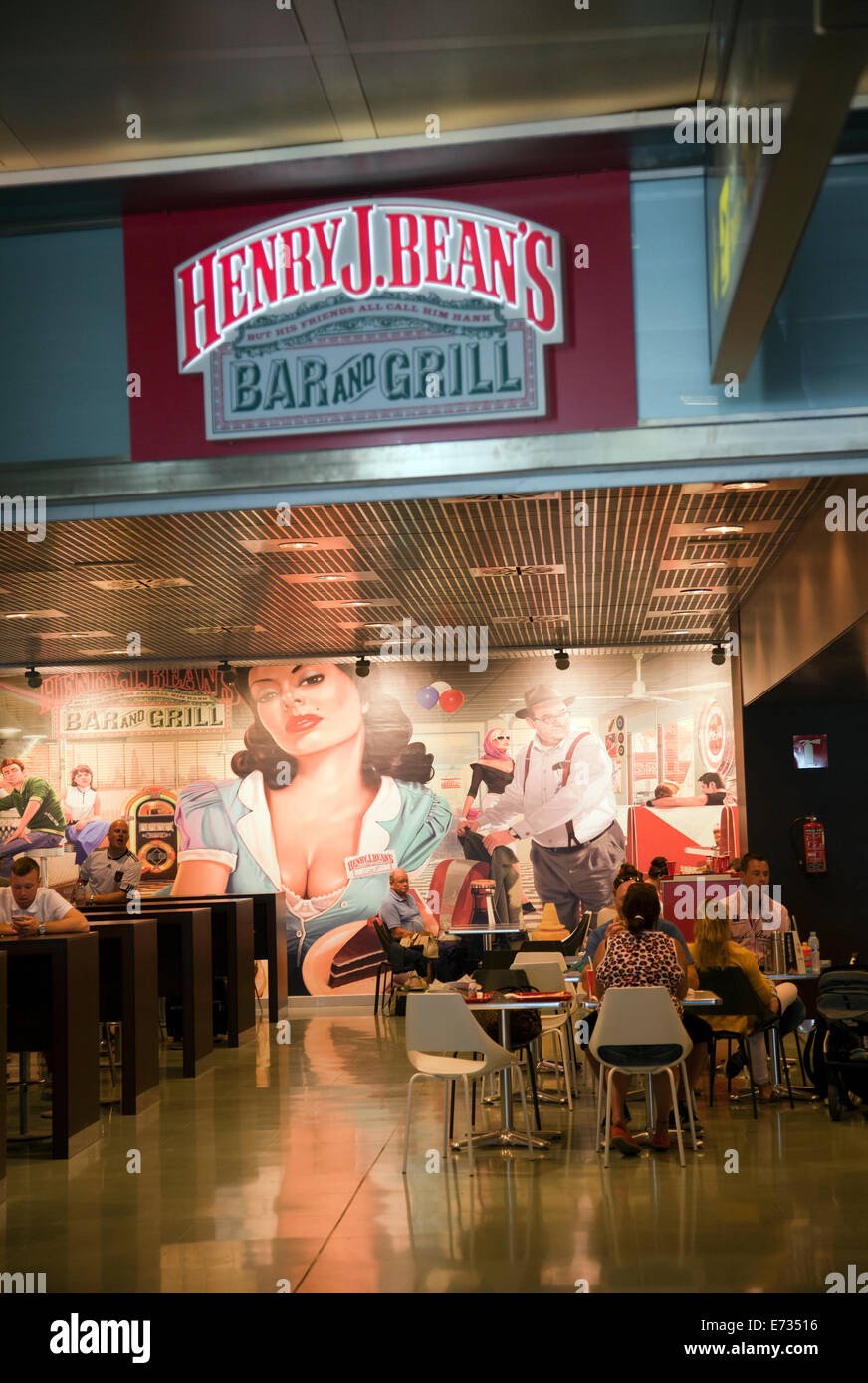 Henry J Bohnen Restaurant in Ibiza Terminal - Ibiza Stockfoto