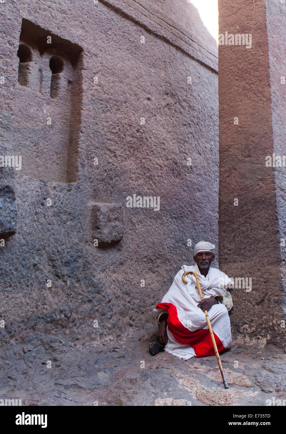 Bethe Medhaniale Kirche, Lalibela, Äthiopien Stockfoto