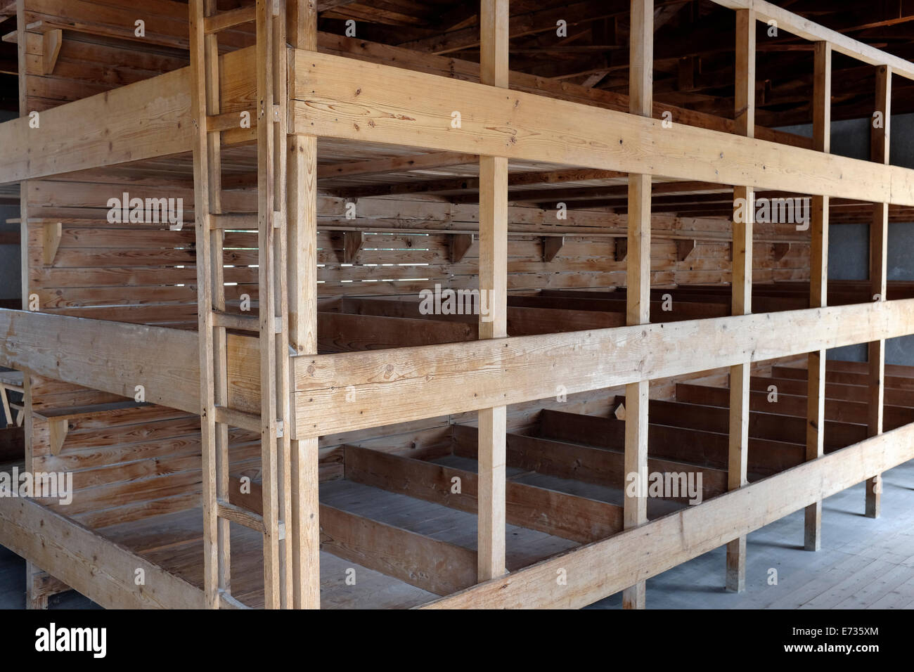 Unterkunft-Block im KZ Dachau, München, Bayern, Deutschland Stockfoto