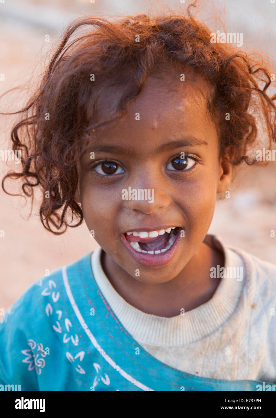 Harari Kind Mädchen, Harar, Äthiopien Stockfoto