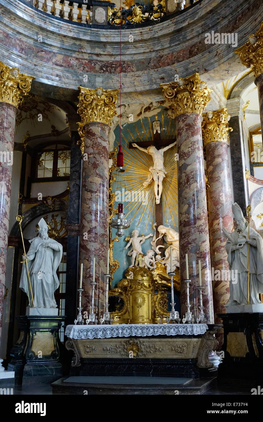 Die Hofkapelle in der Residenz, UNESCO Weltkulturerbe, Würzburg, Bayern, Deutschland, Europa Stockfoto