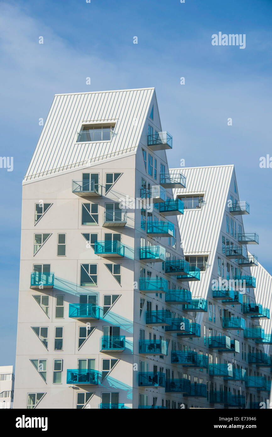 Isbjerget (Eisberg) Design Wohnhäuser in Aarhus, Dänemark, Skandinavien, Europa Stockfoto