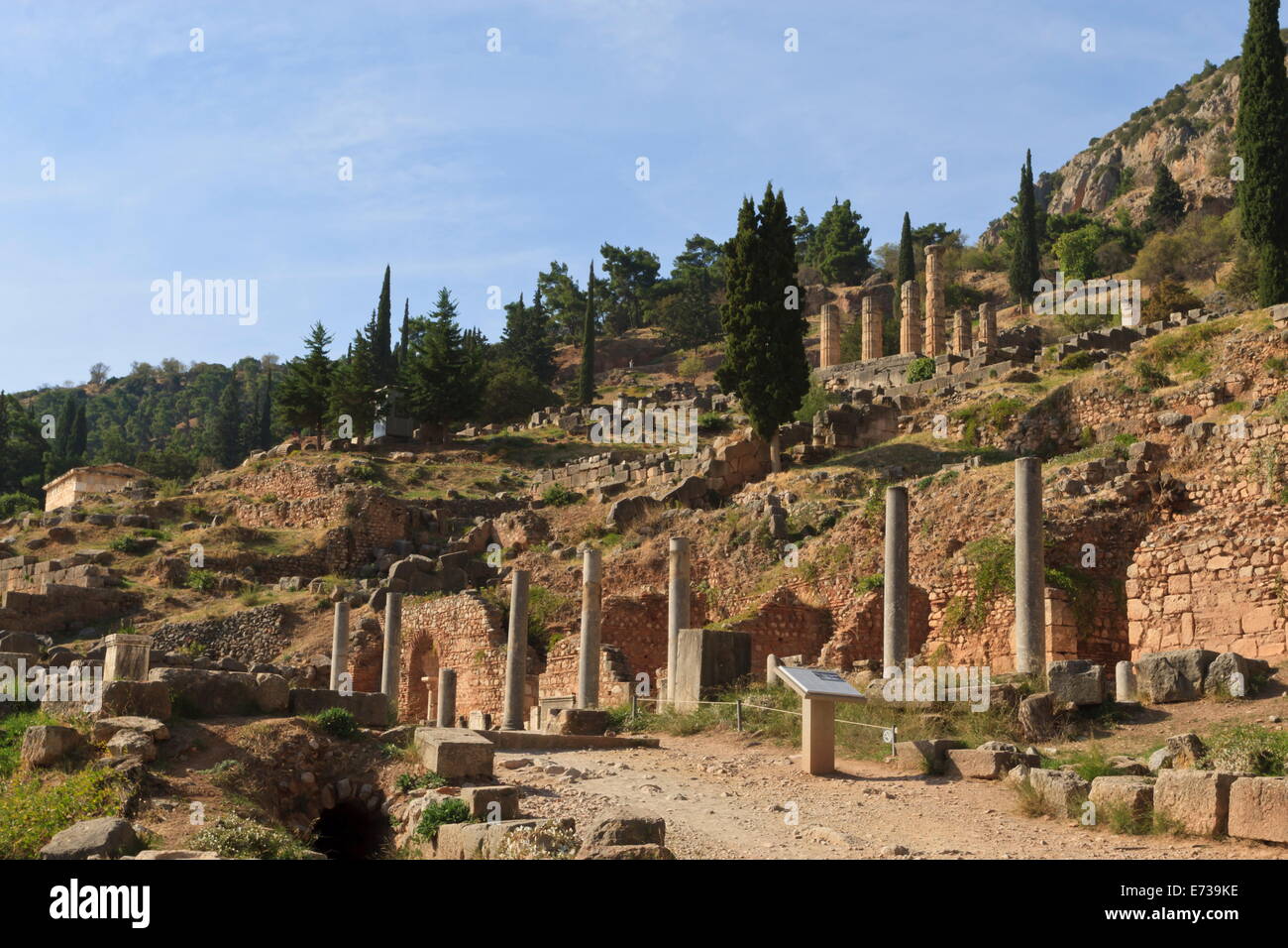 Delphi, UNESCO-Weltkulturerbe, Peloponnes, Griechenland, Europa Stockfoto