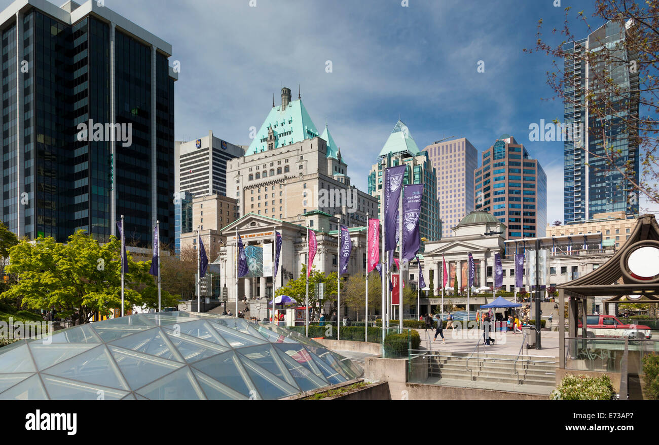 Robson Square in Vancouver, British Columbia, Kanada. Stockfoto