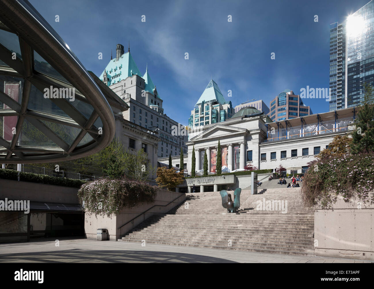 Robson Square in Vancouver, British Columbia, Kanada. Stockfoto