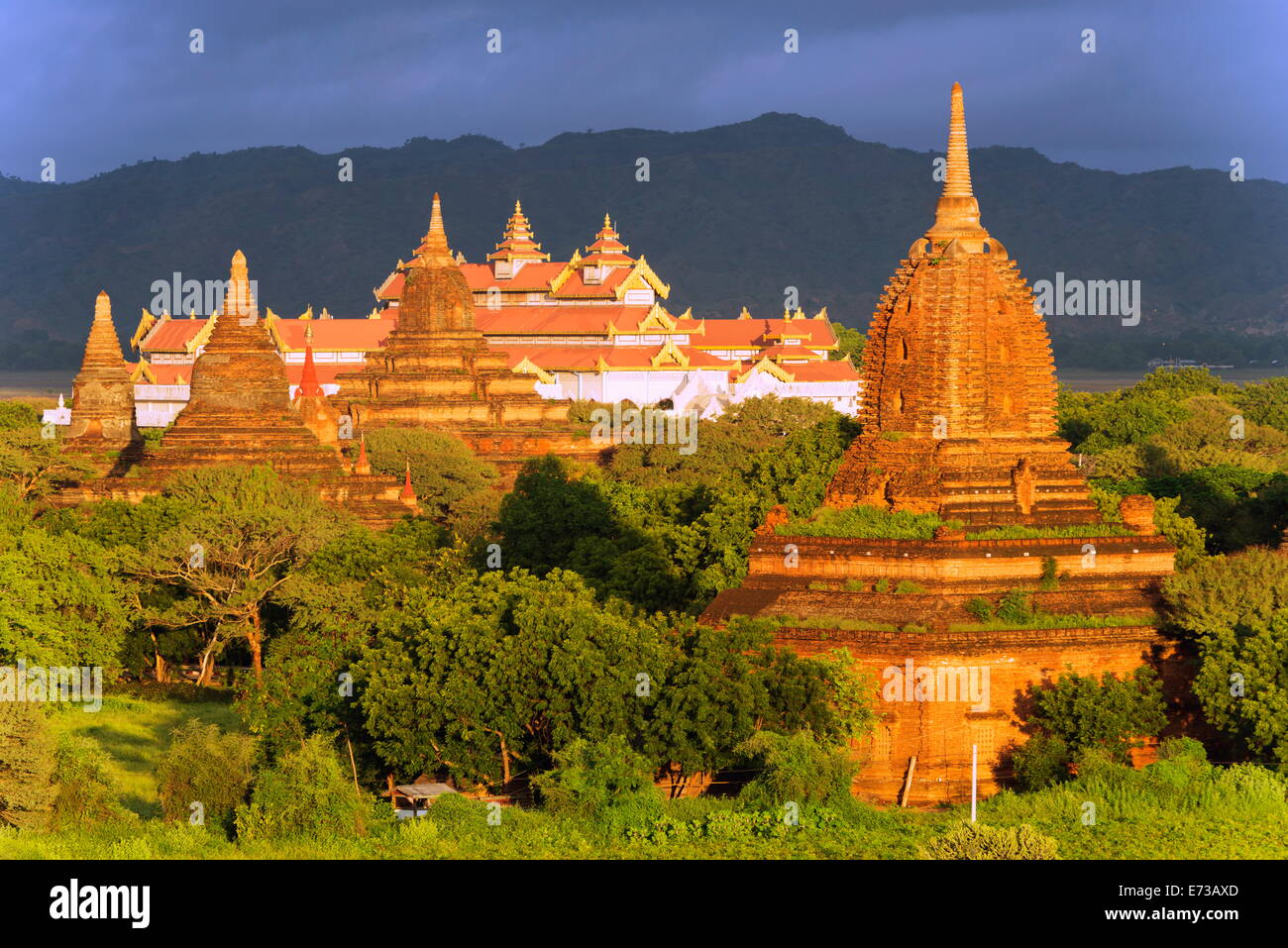 Tempel in Bagan schlicht, Bagan (Pagan), Myanmar (Burma), Asien Stockfoto