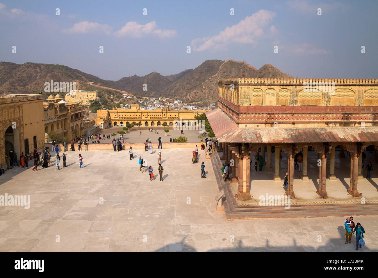 Halle für öffentliche Publikum (Diwan-e-Khas), Amber Fort Palace, Jaipur, Rajasthan, Indien, Asien Stockfoto