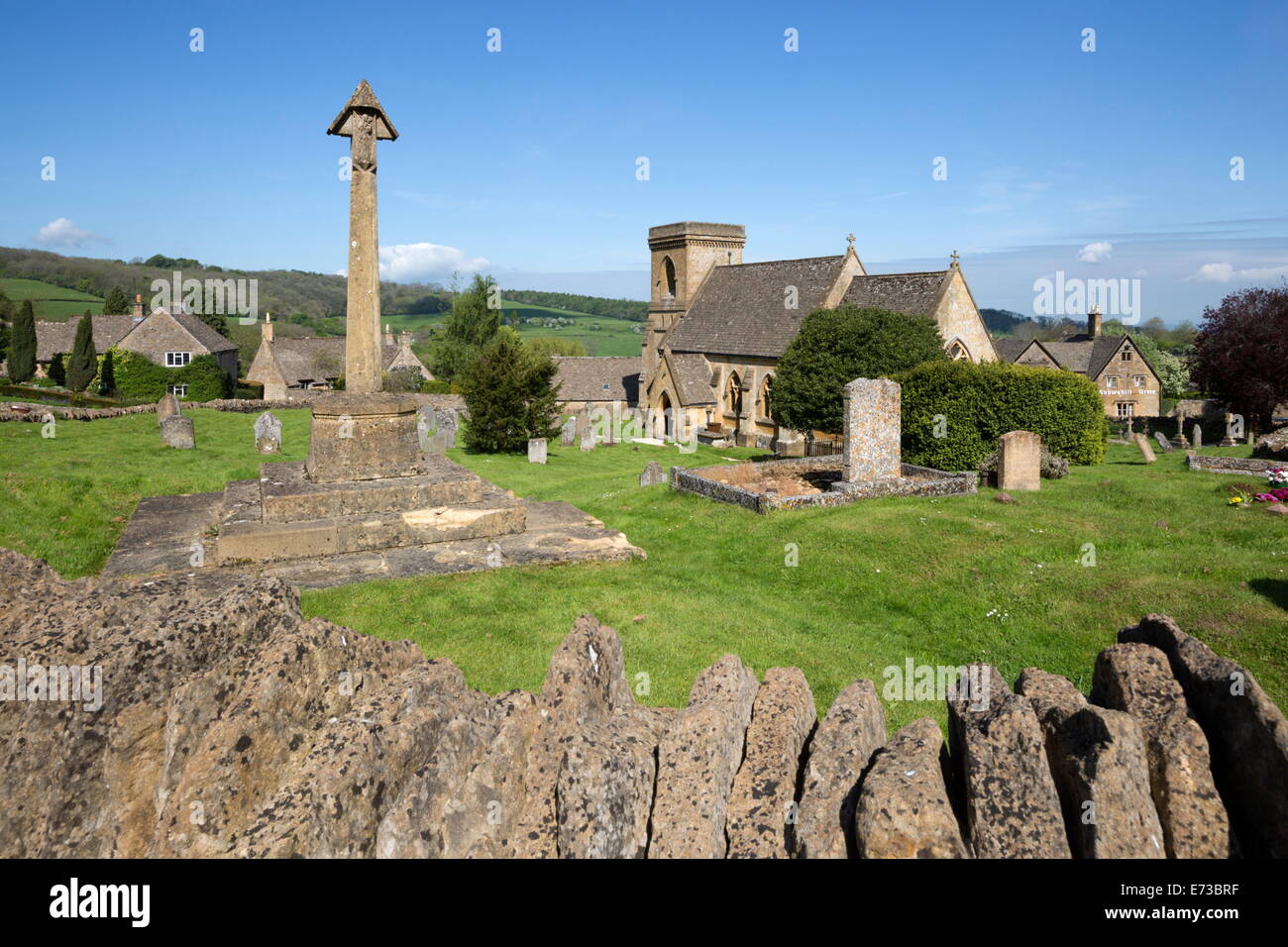 St. Barnabas Church, Snowshill, Cotswolds, Gloucestershire, England, Vereinigtes Königreich, Europa Stockfoto