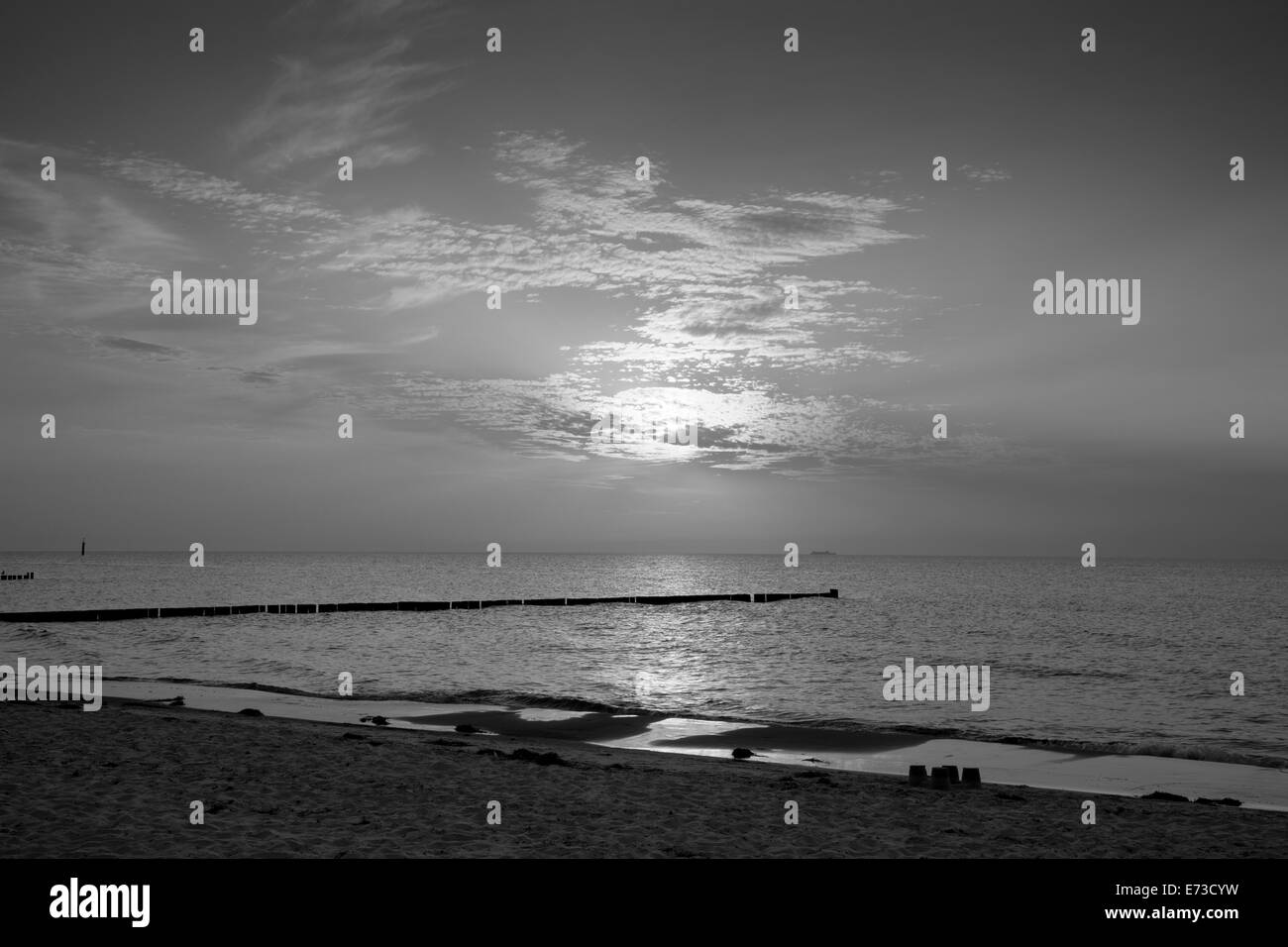 Sonnenuntergang über der Ostsee Stockfoto